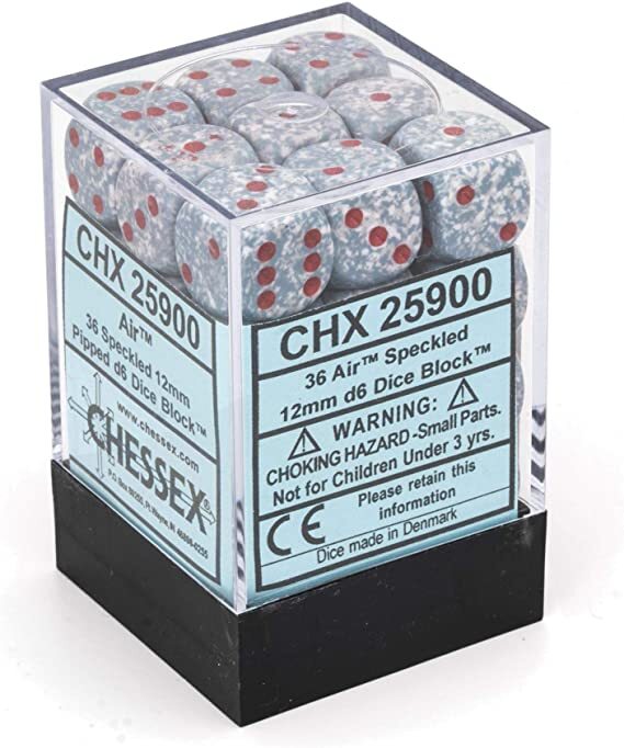 CHX 25900 Speckled Air 12mm D6 Dice Block