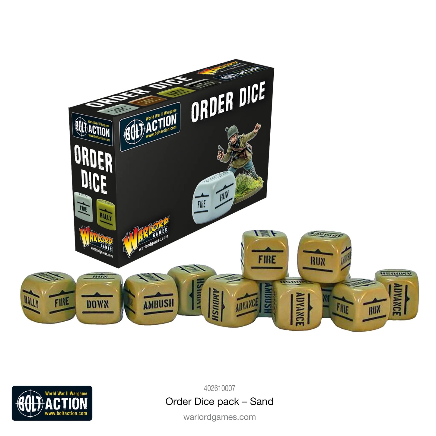 Bolt Action Order Dice Sand