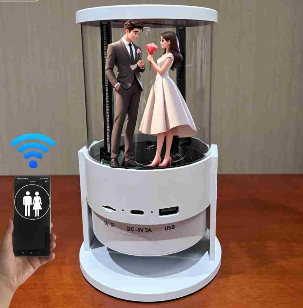 3D Hologram Fan Projector with Bluetooth Speaker & Advertising Display