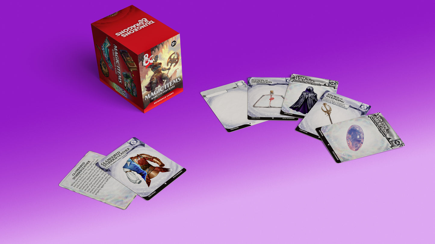 Dungeons and Dragons Reference Cards - Magic Items: Rare and Very Rare
