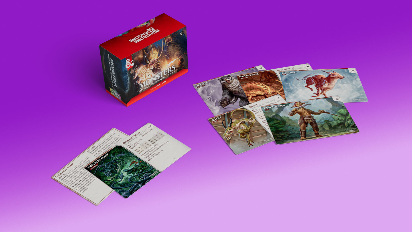 Dungeons and Dragons Reference Cards - Monsters: Mystical and Menacing