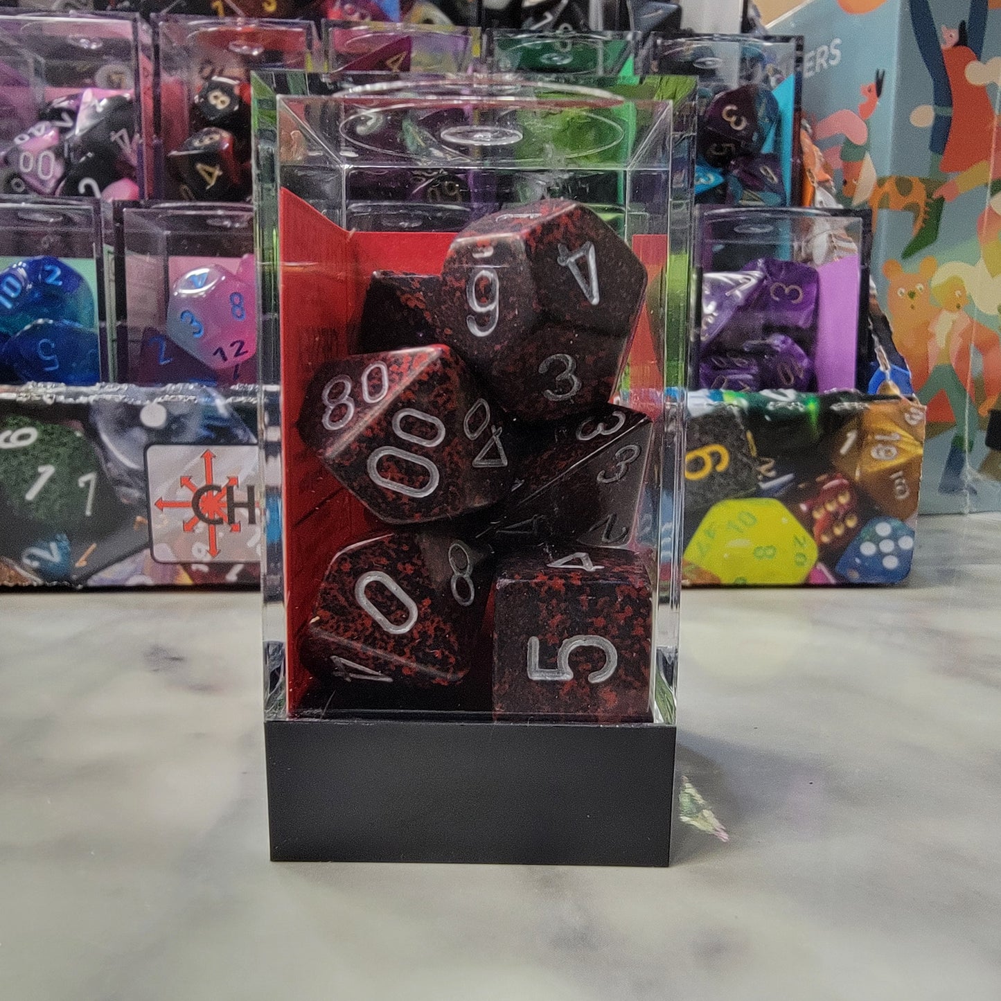 CHX 25344 Speckled Silver Volcano Polyhedral 7-Die Set