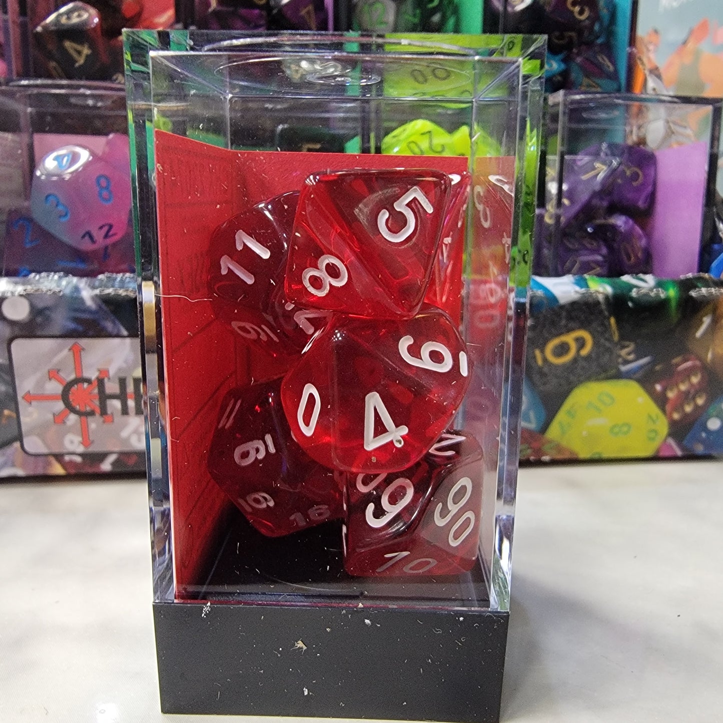 CHESSEX Translucent Red/White