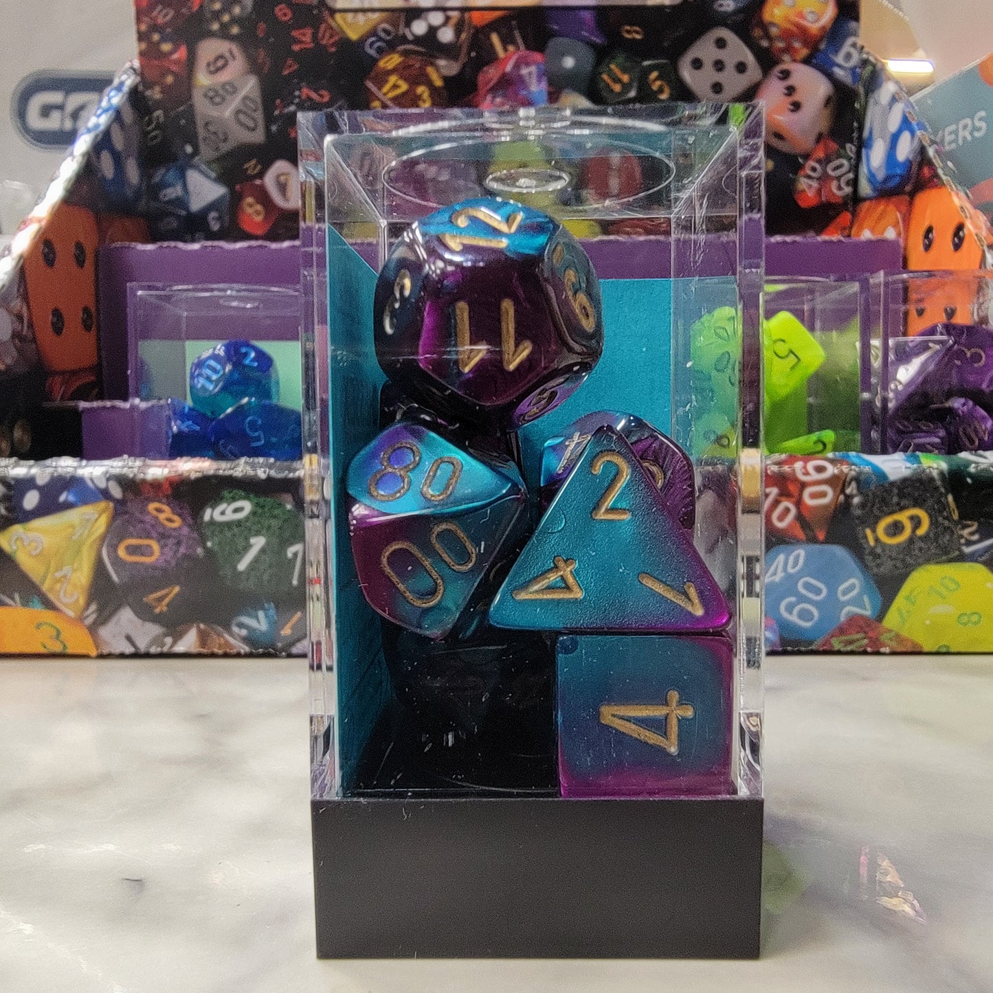 CHX 26449 Gemini Purple-Teal/gold Polyhedral 7-Die Set