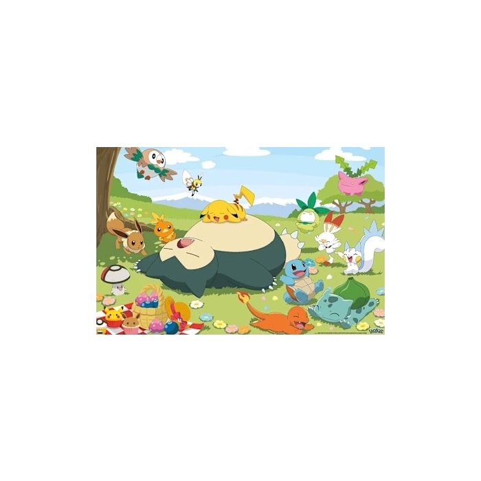 Pokémon - Snorlax Picnic 24x36 Poster