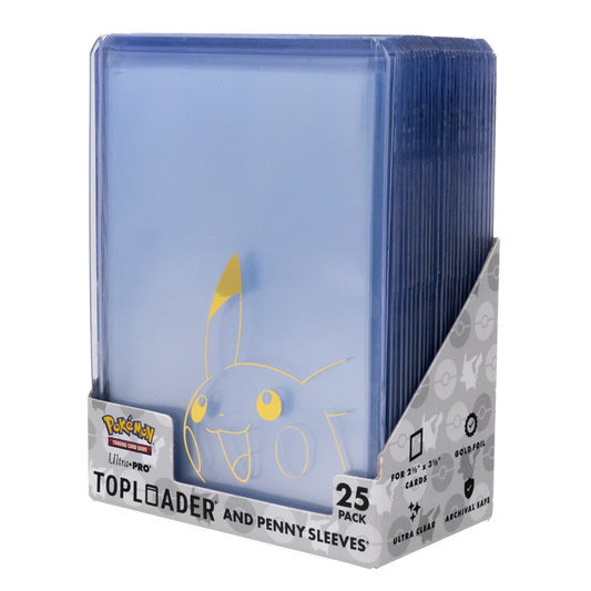 UltraPro POKEMON PIKACHU TOPLOADER AND PENNY SLEEVES COMBO PACK 25CT