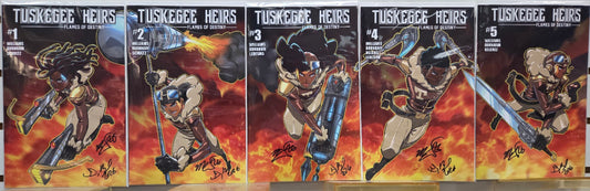 Tuskegee Heirs Issues 1-5 Connecting Limited-Edition Signed Covers