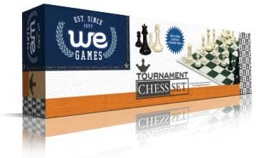 WE Games Ultimate Tournament Chess Set in Pink with Vinyl Chess Mat, Canvas Bag & Super Triple Weighted Chessmen with 4" King