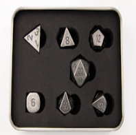 CHC Metal Dice Tarnished Silver