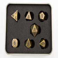 CHC Metal Dice Tarnished Gold