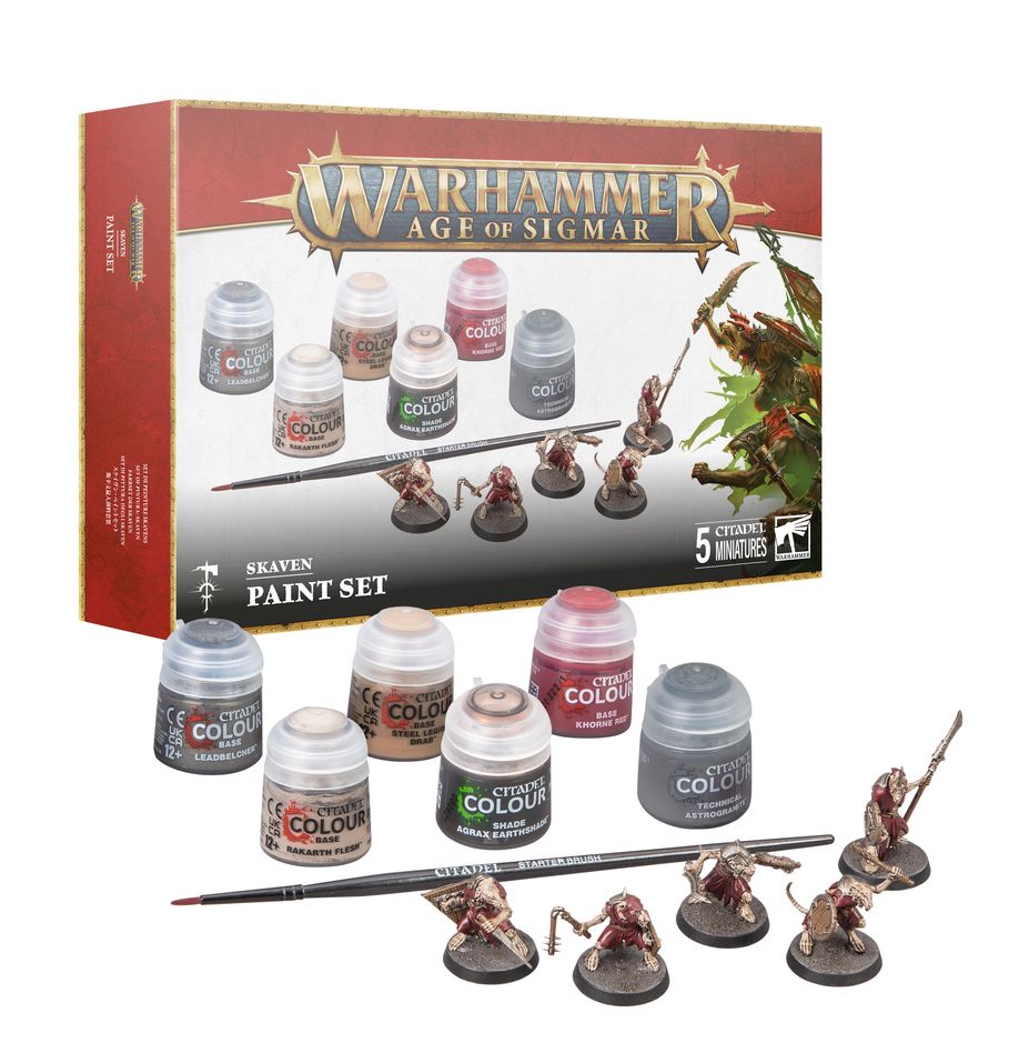 Age Of Sigmar Skaven And Paint Set 4E