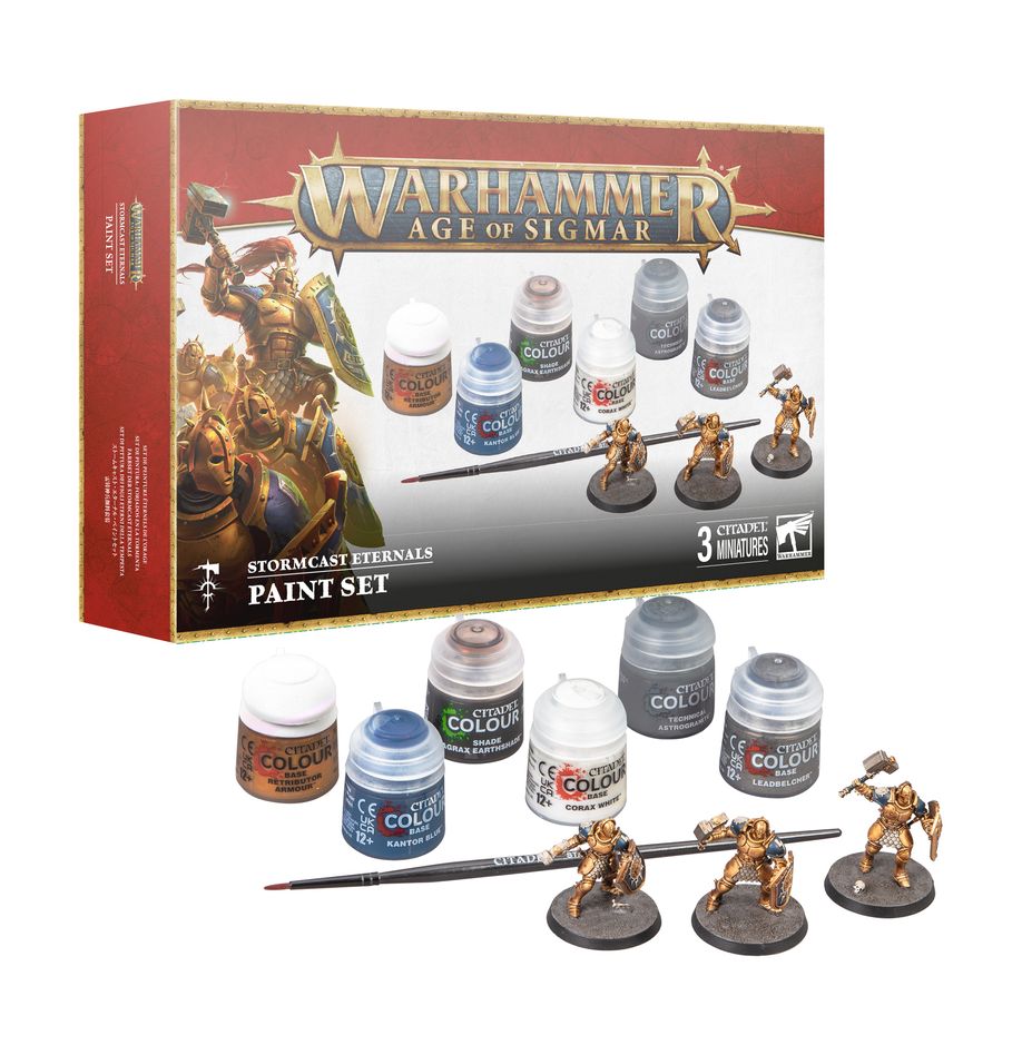 Age Of Sigmar Stormcast And Paints Set 4E