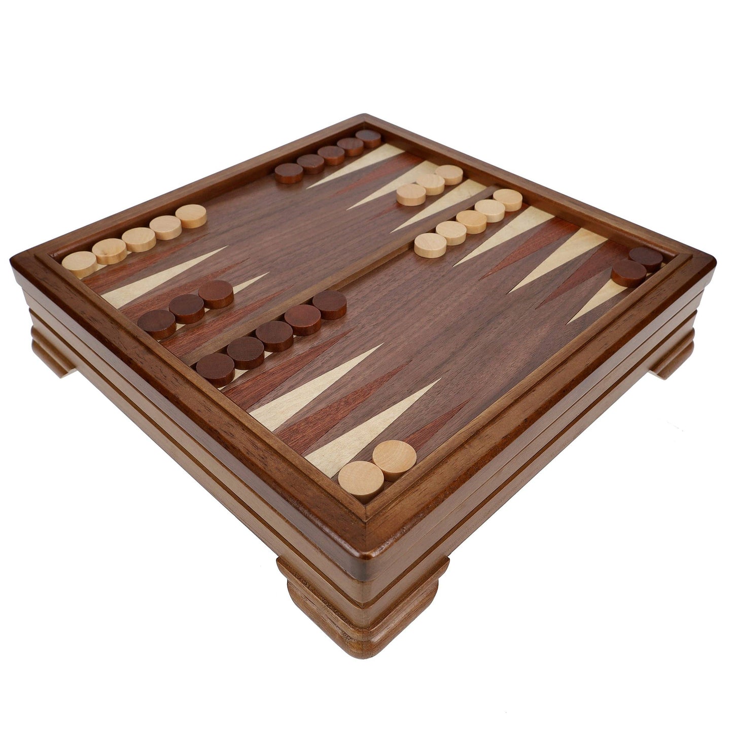 Walnut 7-Games-in-1 Combination Game Set