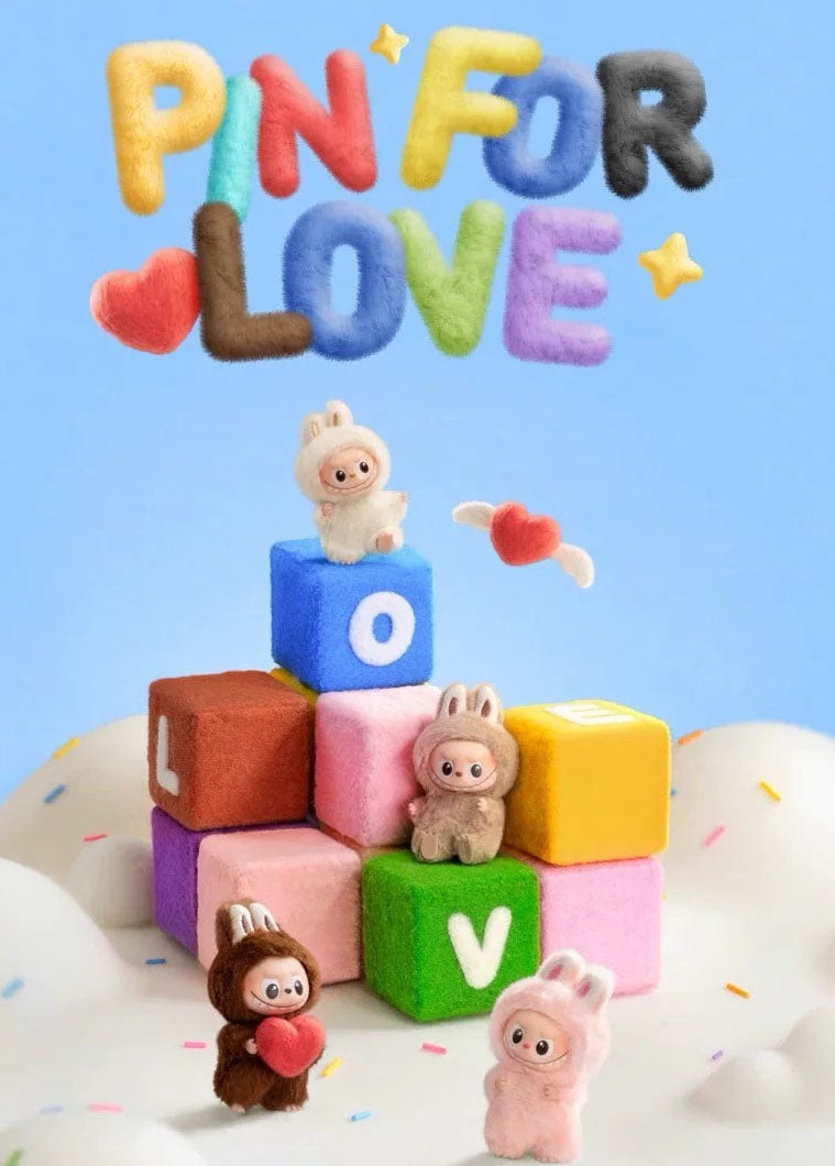 THE MONSTERS Pin for Love Series-Vinyl Plush Pendant Blind Box