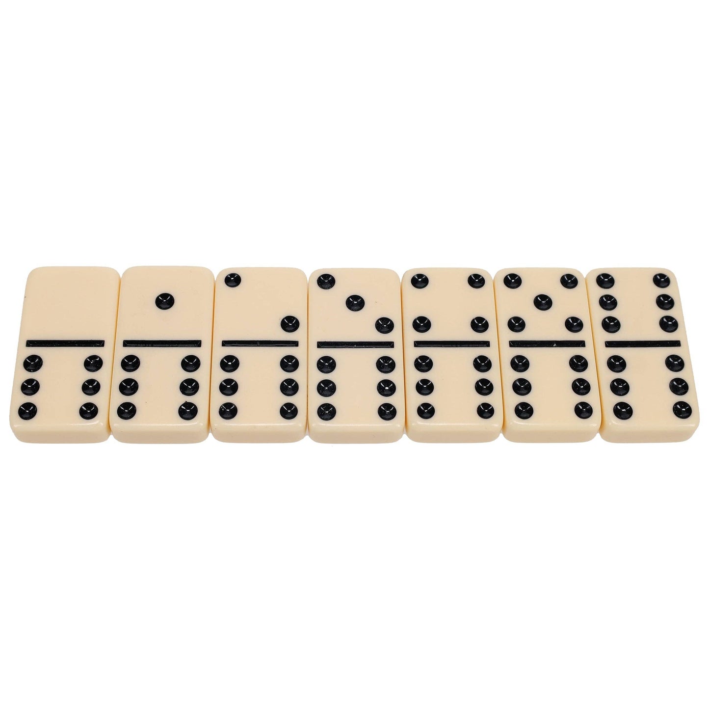 WE Games Double 6 Dominoes - Ivory with Wooden Treasure Box