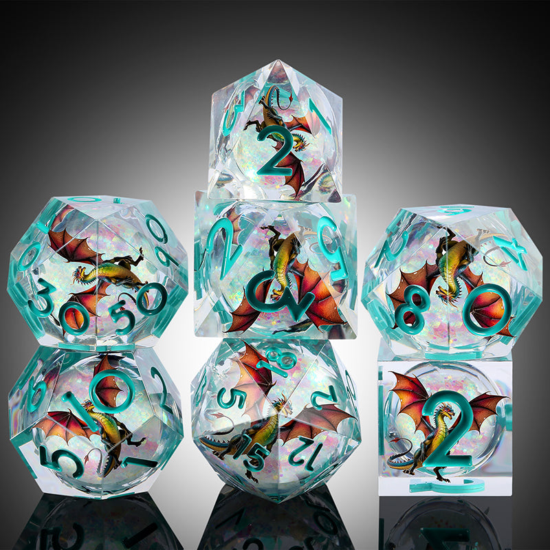 Liquid Core Dice Set (7pcs) (Dragon) [Drakon]