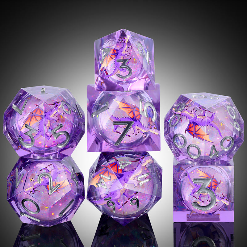 Liquid Core Dice Set (7pcs) (Dragon) [Luna]