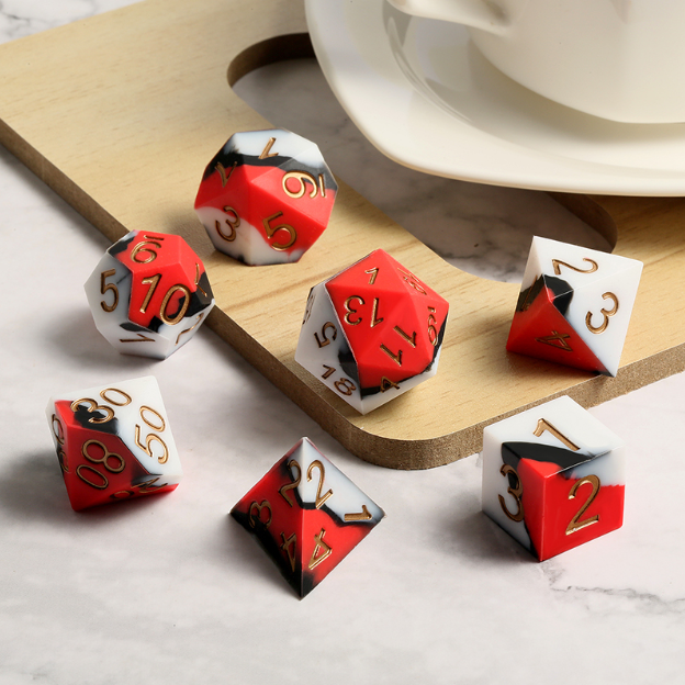 Silicone Dice Set (7pcs) [Mime]