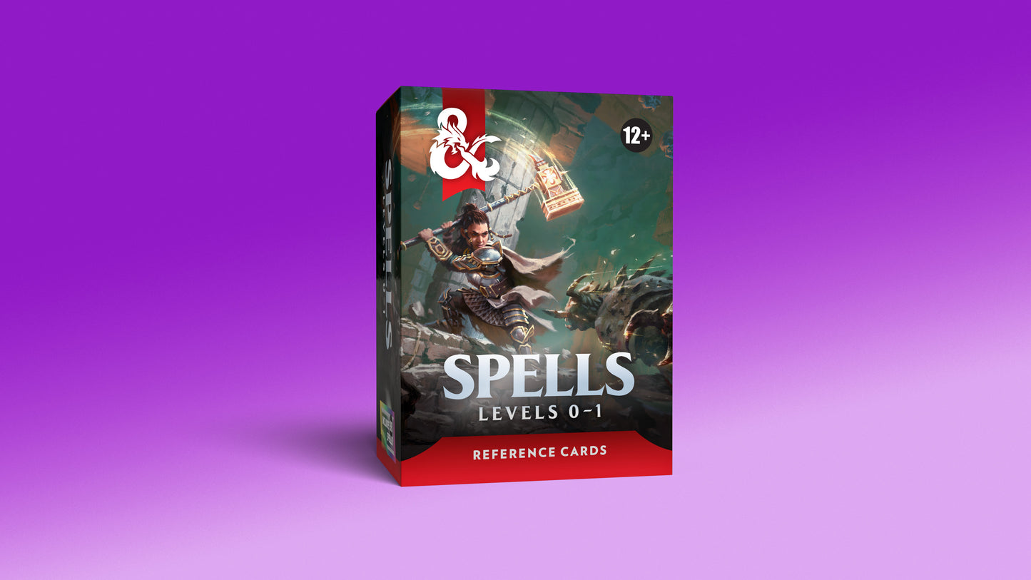 Dungeons and Dragons Reference Cards - Spells: Levels 0-1