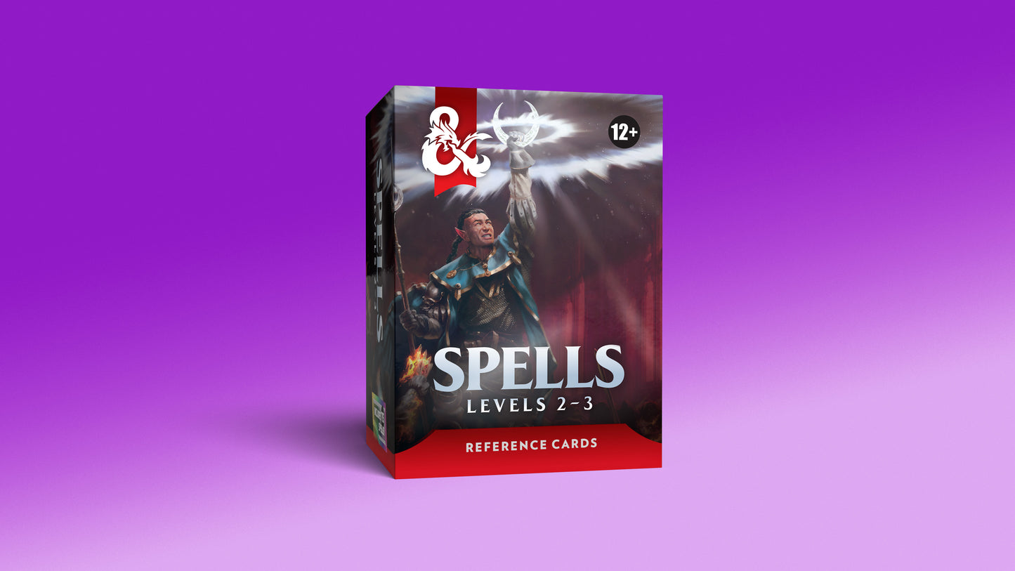 Dungeons and Dragons Reference Cards - Spells: Levels 2-3