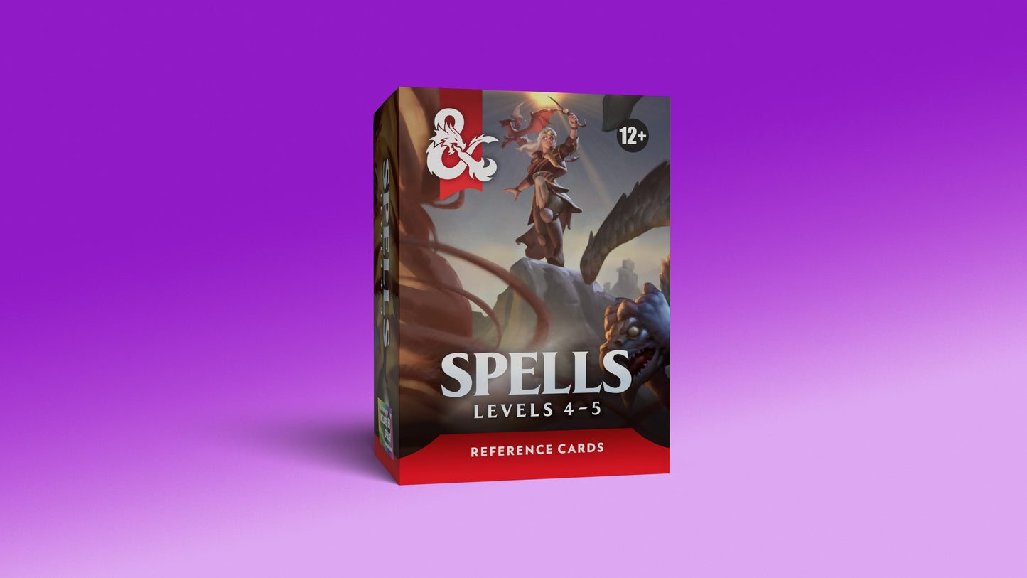 Dungeons and Dragons Reference Cards - Spells: Levels 4-5