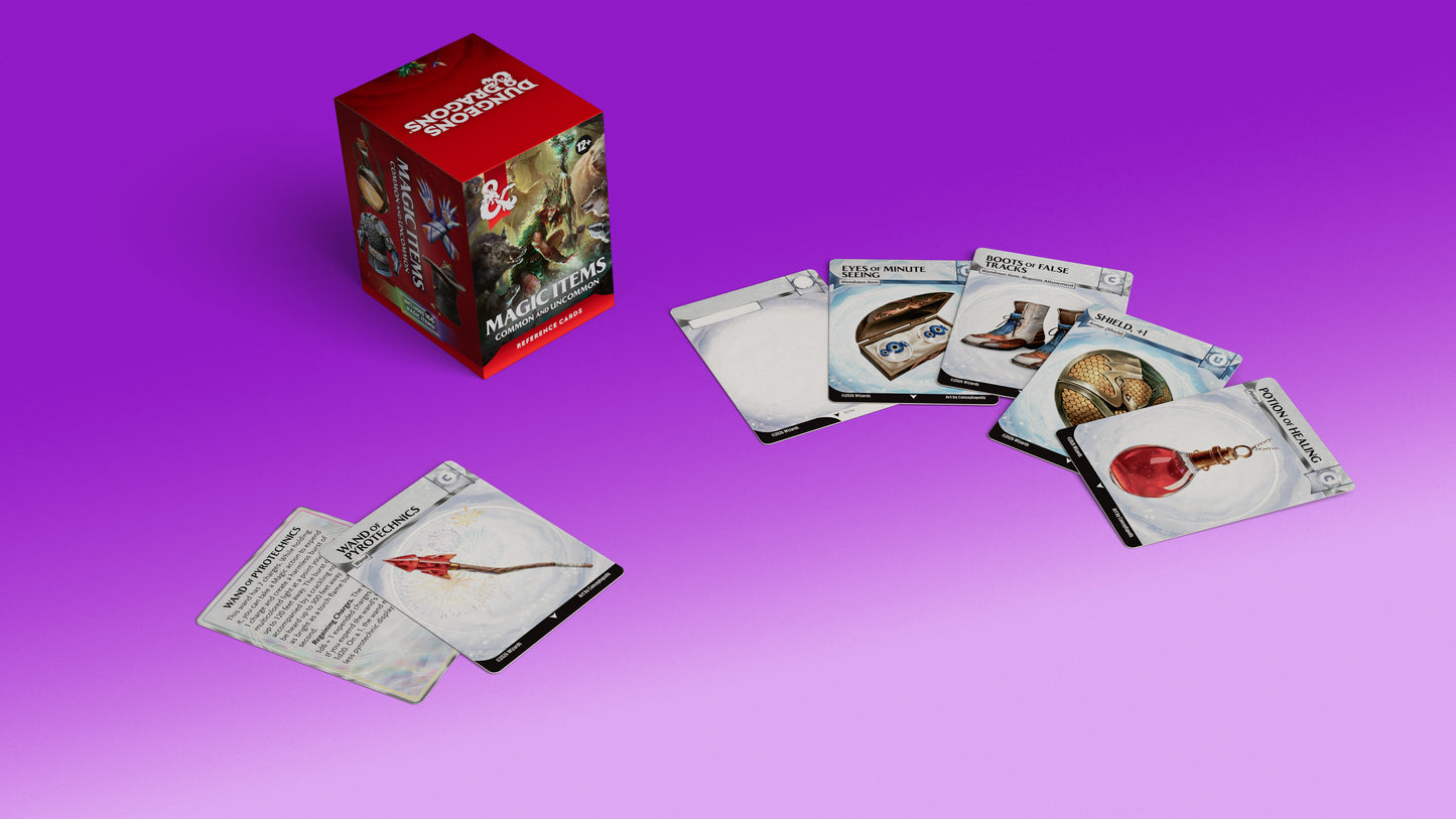 Dungeons and Dragons Reference Cards - Magic Items: Common and Uncommon