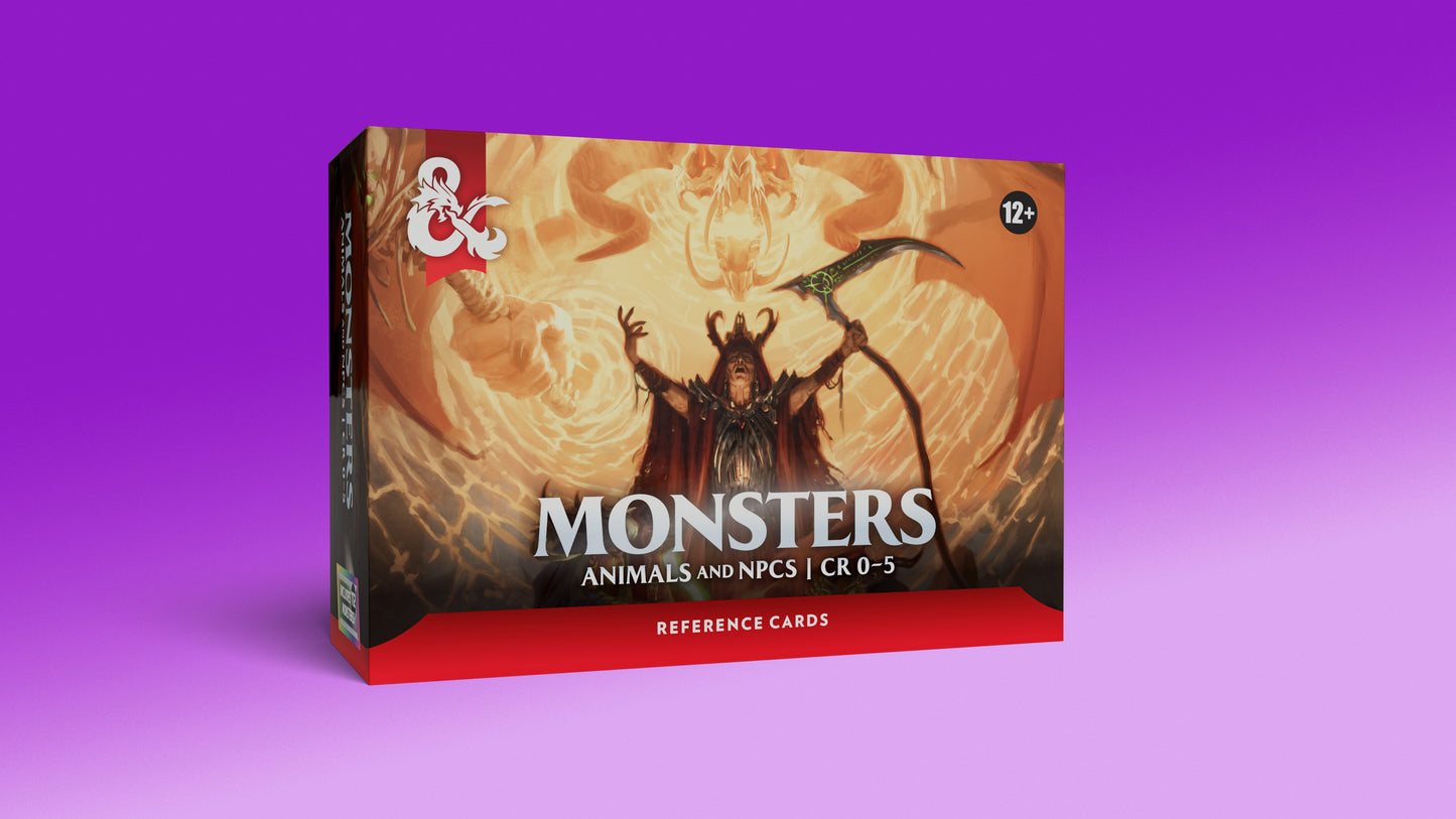 Dungeons and Dragons Reference Cards - Monsters: Animals and NPCs