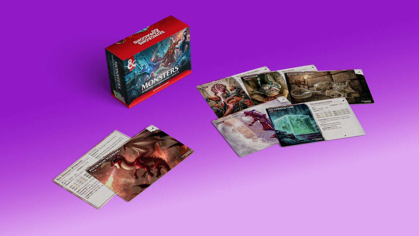 Dungeons and Dragons Reference Cards - Monsters: Fearsome and Ferocious