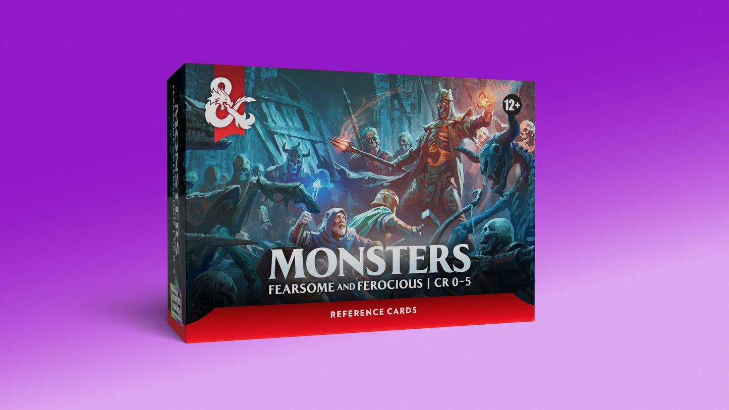 Dungeons and Dragons Reference Cards - Monsters: Fearsome and Ferocious