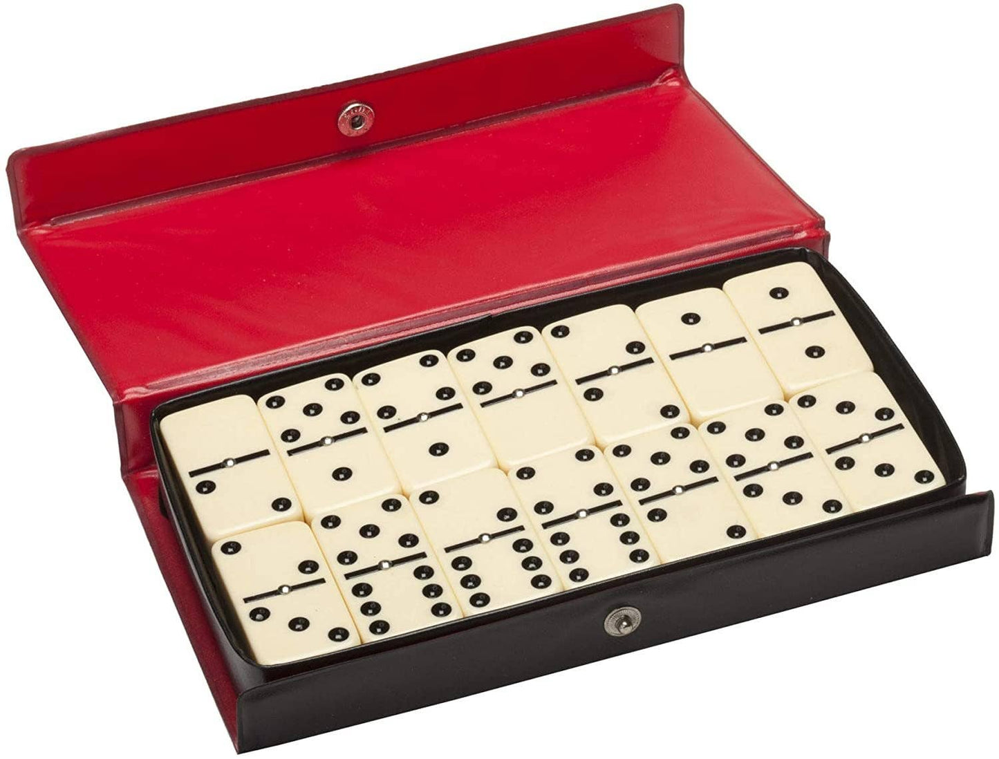 Double Six Dominoes with Spinners - Ivory Tiles, Club Size