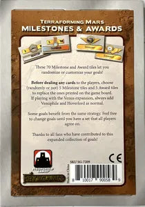 Terraforming Mars Milestones and Awards Expansion
