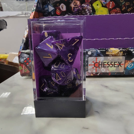 CHESSEX Vortex Purple/Gold 7 Die Set